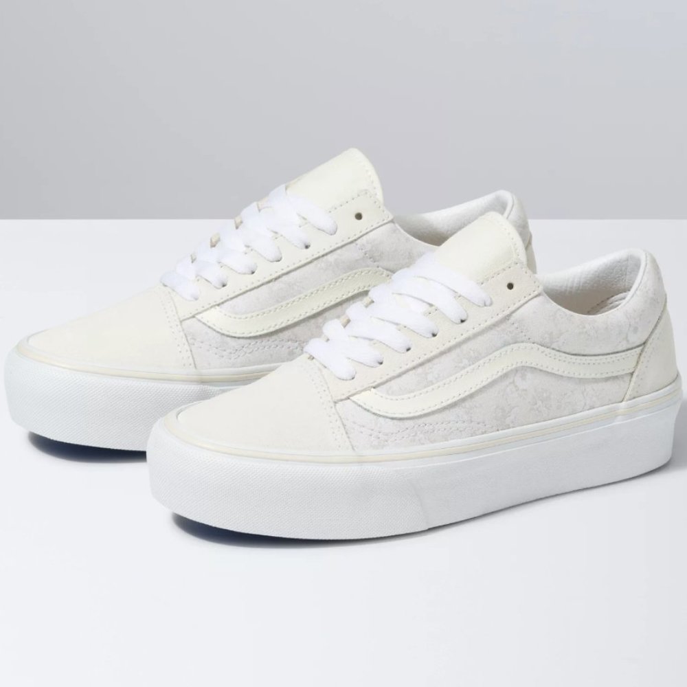 Vans Old Skool Platform Shoes Women's Tonal Floral - Picture 6 of 16